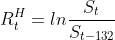 R_t^H = ln\frac{S_t}{S_{t-132}}